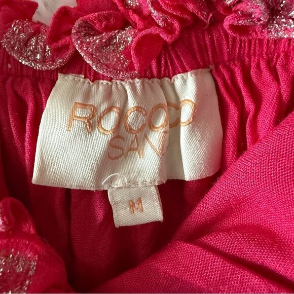 Rococo Sand Vega Barbiecore Maxi Dress in Hot Pink with Silver Stars Size M - Picture 7 of 8